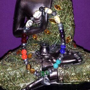 TDD Custom Made One Size Fits Most Chakra (#1587) Silver Heart Yoga Bracelet